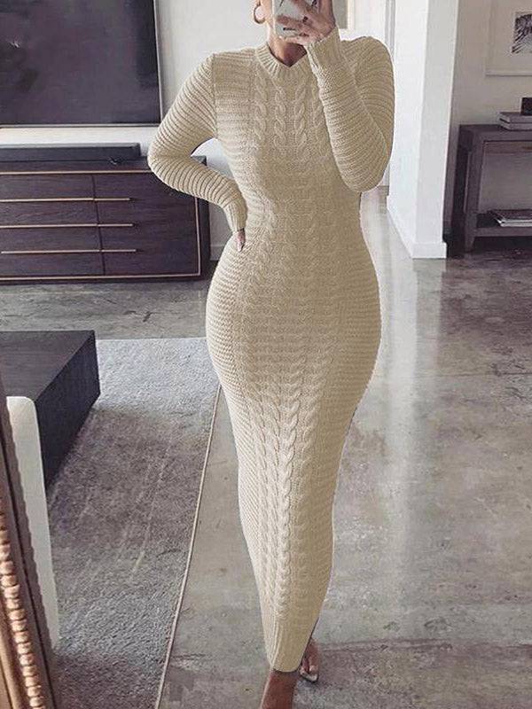 Knitted Bodycon Maxi Sweater Dresses