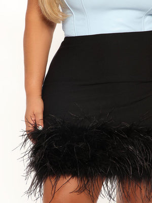 Feather Mini Skirts