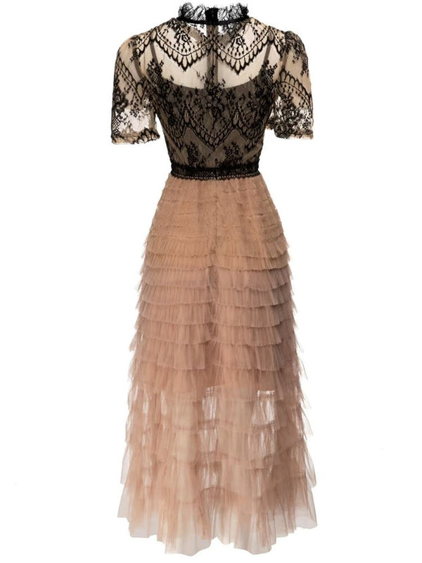 Lace Ruffle Tulle Dresses