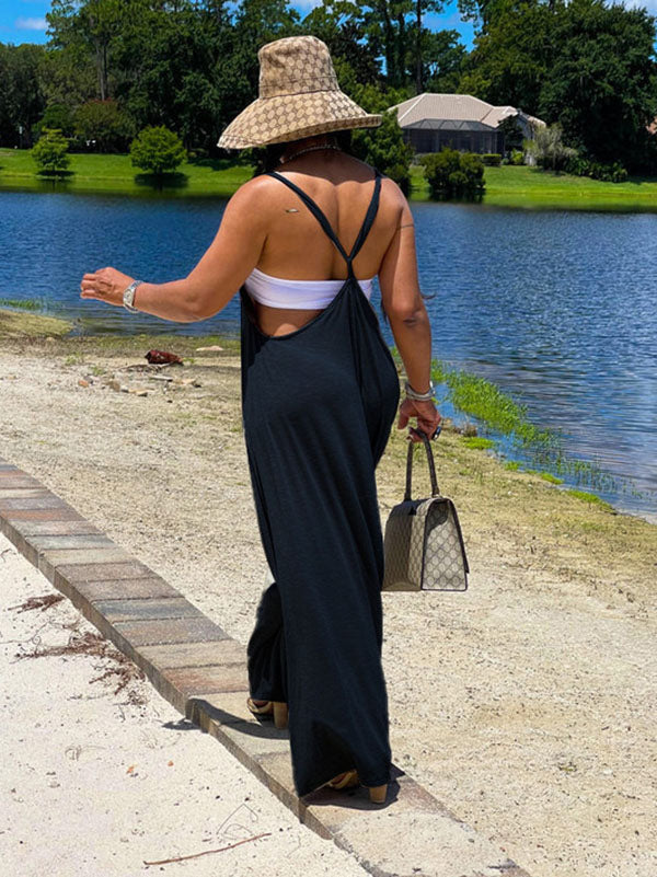 Solid Roomy Jumpsuits