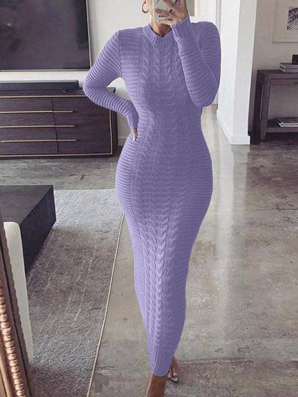 Knitted Bodycon Maxi Sweater Dresses