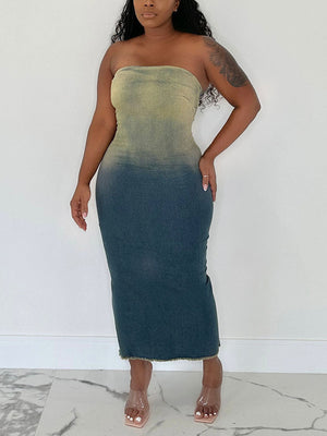 Strapless Denim Dresses