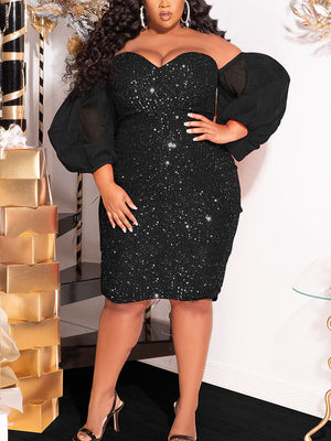 Sequin Tube Midi Holiday Dresses