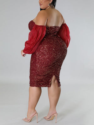 Sequin Tube Midi Holiday Dresses