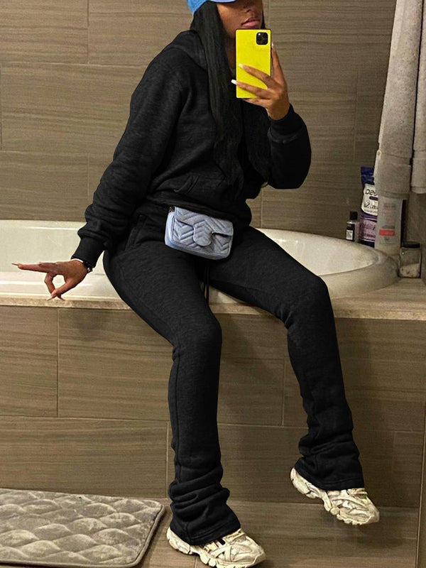 Hoodie Drawstring Pants Set