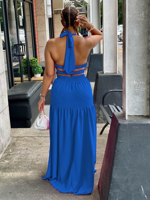 Halter Backless Maxi Dresses