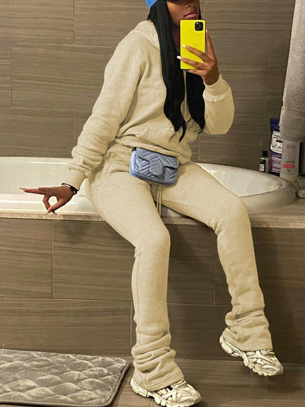 Hoodie Drawstring Pants Set