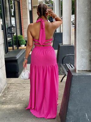 Halter Backless Maxi Dresses