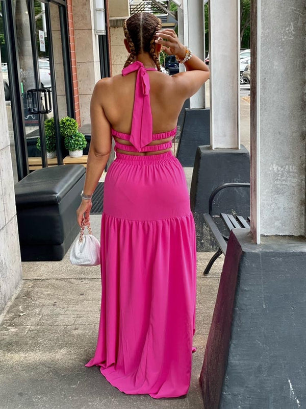 Halter Backless Maxi Dresses
