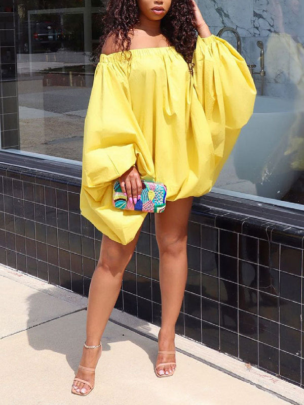 Off Shoulder Puff Sleeve Dresses