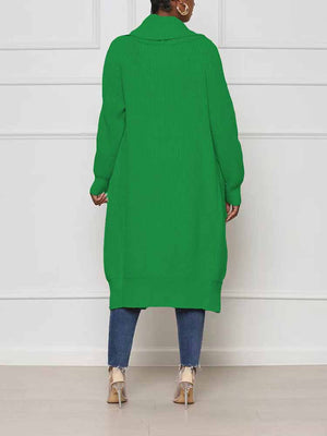 Knitted Solid Open Front Cardigans