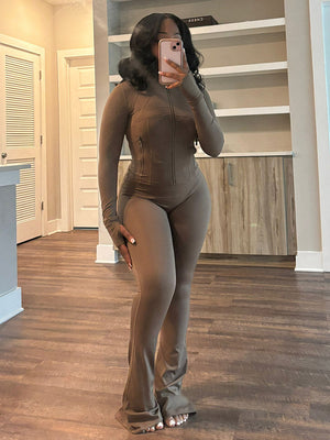 Shape Jacket  Flare Pants Activewear Set