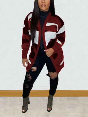 Camouflage Print Cardigans