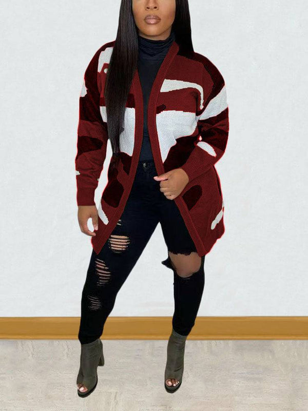 Camouflage Print Cardigans