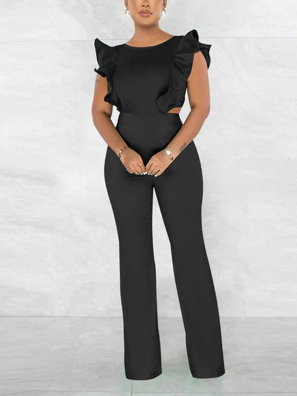 Ruffle Detail Jumpsuits