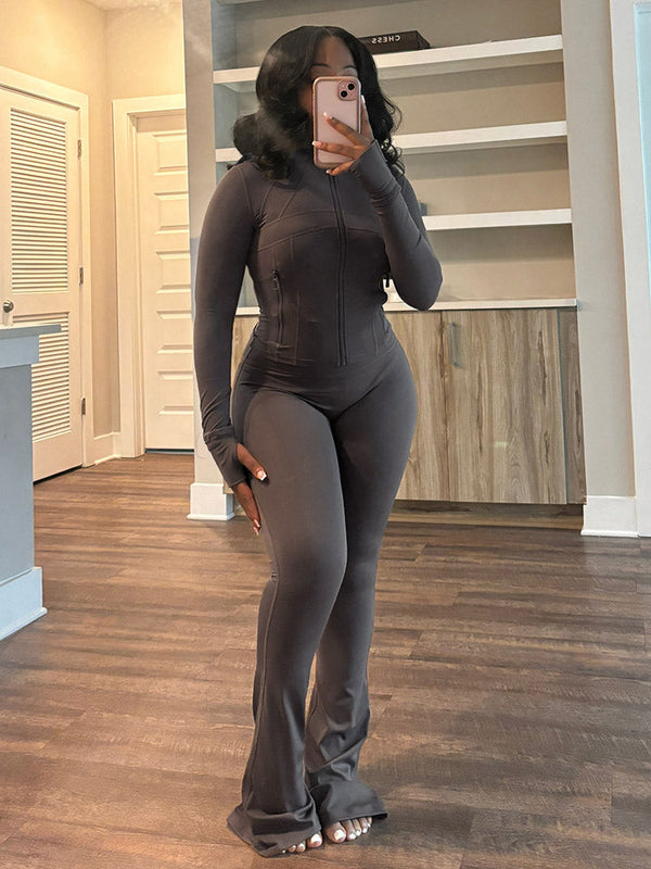 Shape Jacket  Flare Pants Activewear Set