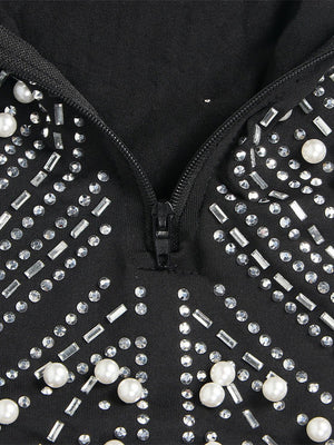 Feather Pearl Rhinestone Dresses