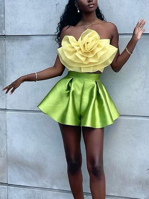 Floral Tube Crop Tops