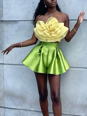 Floral Tube Crop Tops