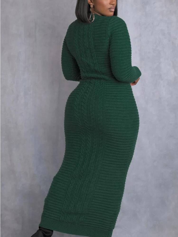 Knitted Bodycon Maxi Sweater Dresses