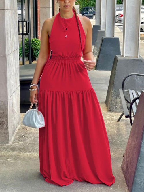 Halter Backless Maxi Dresses