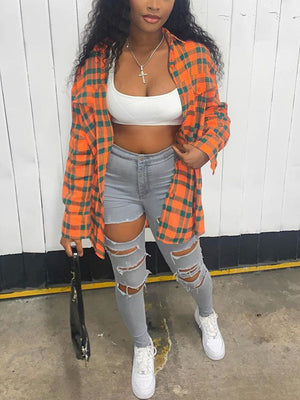 Casual Plaid Printed Shirts