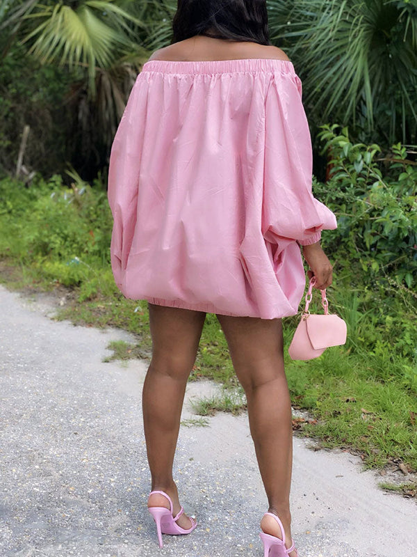 Off Shoulder Puff Sleeve Dresses