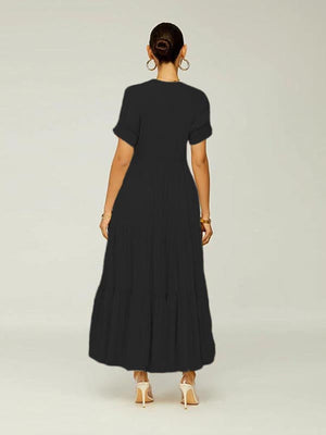 Solid Color Ruffle Dresses