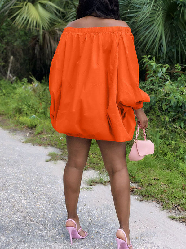 Off Shoulder Puff Sleeve Dresses