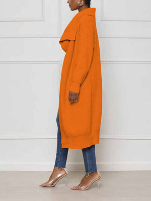 Knitted Solid Open Front Cardigans