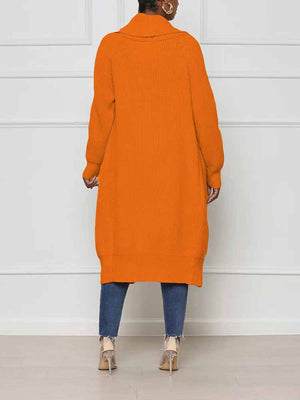 Knitted Solid Open Front Cardigans