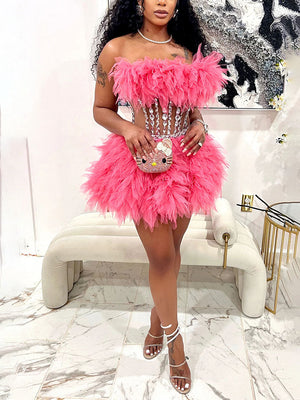 Gorgeous Rhinestone Tulle Party Dresses