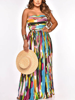 Tube Boho Beach Wide Leg Jumpsuits