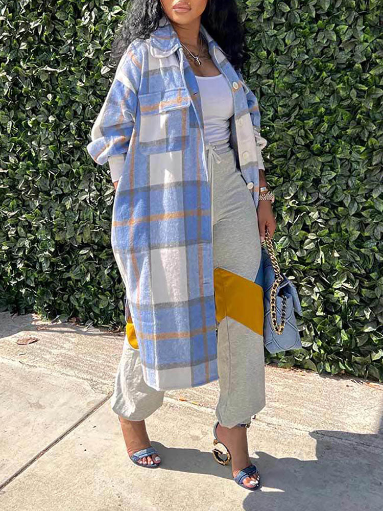 Plaid Button Down Cotton Cardigans