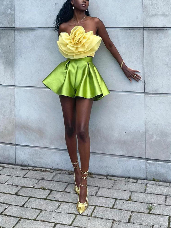 Floral Tube Crop Tops