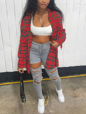 Casual Plaid Printed Shirts