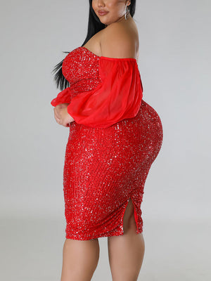 Sequin Tube Midi Holiday Dresses