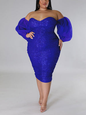 Sequin Tube Midi Holiday Dresses
