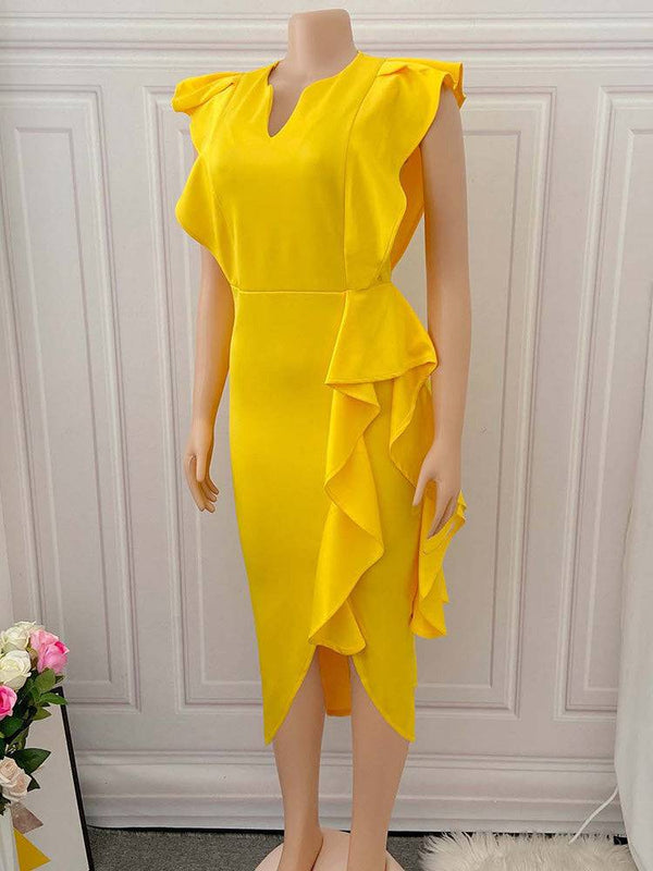 Asymmetrical Solid Evening Dresses