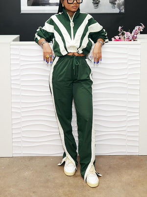 Sporty Striped Track Set