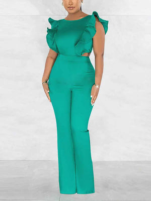 Ruffle Detail Jumpsuits