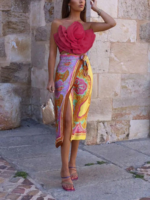 Floral Tube Crop Tops