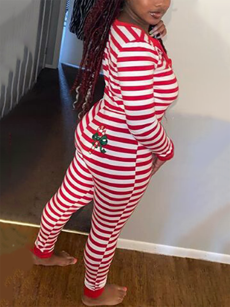 Christmas Striped Jumpsuits