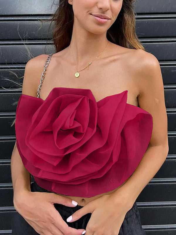 Floral Tube Crop Tops