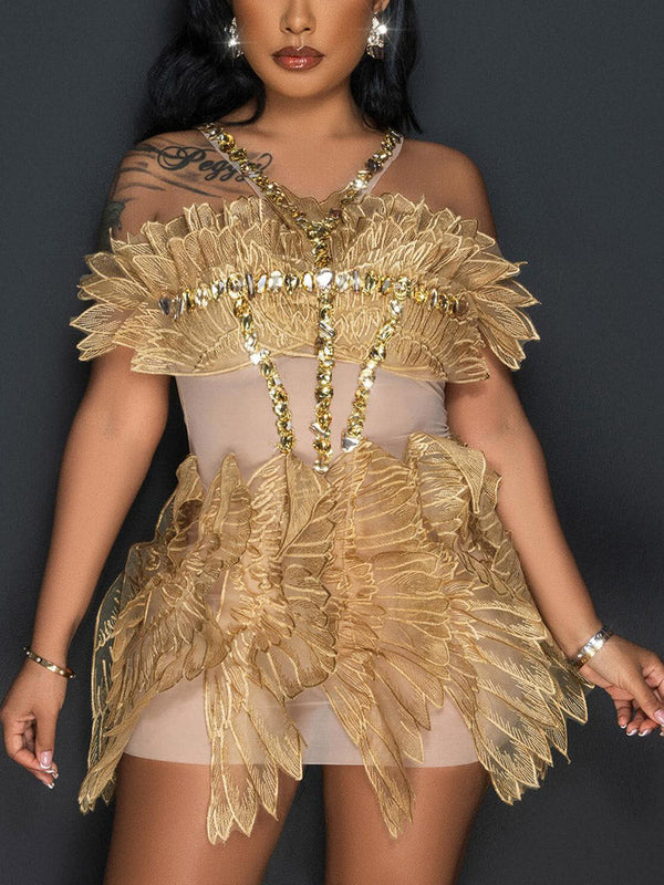 Fairy Mesh Rhinestone Dresses