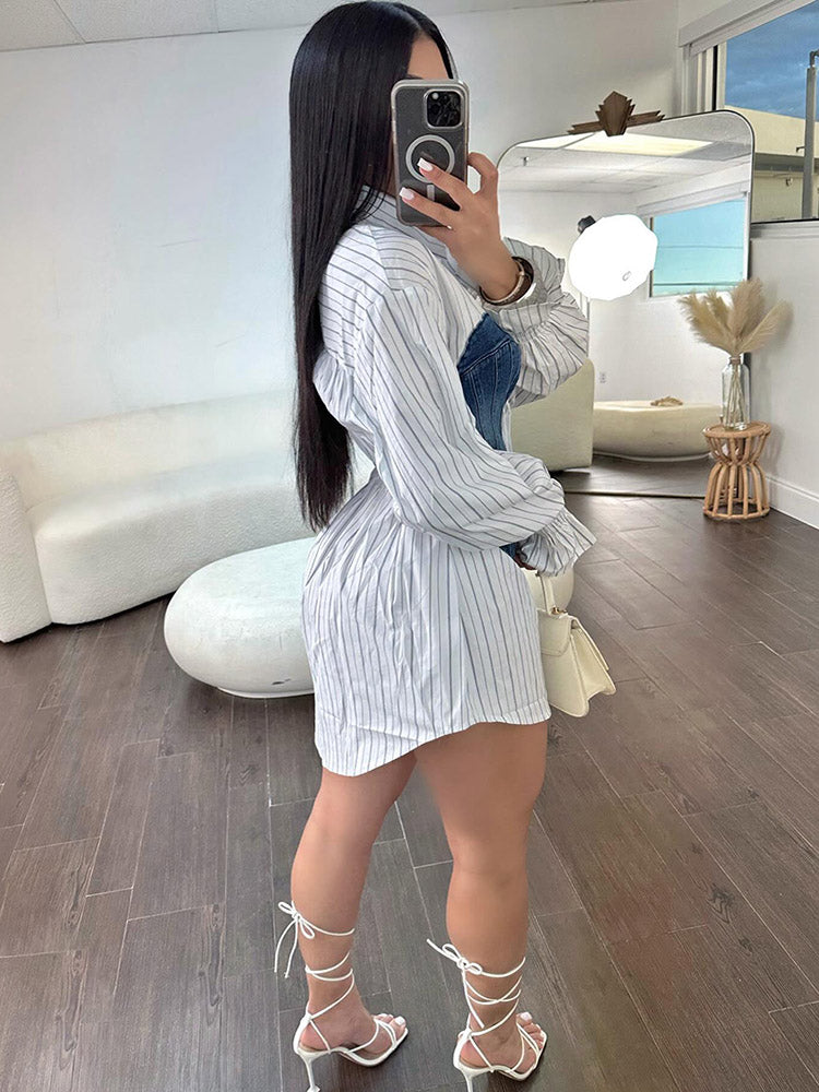 Striped Denim Shirts