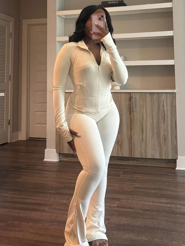Shape Jacket  Flare Pants Activewear Set