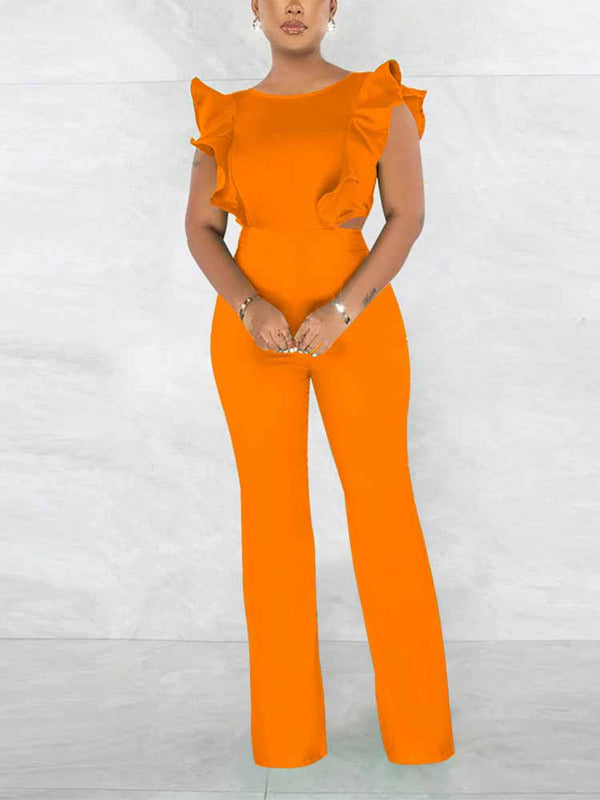 Ruffle Detail Jumpsuits