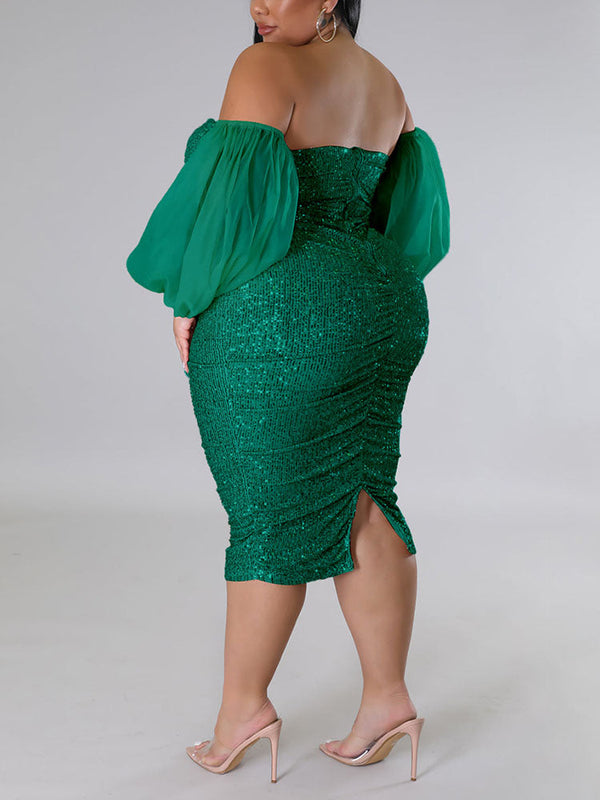 Sequin Tube Midi Holiday Dresses
