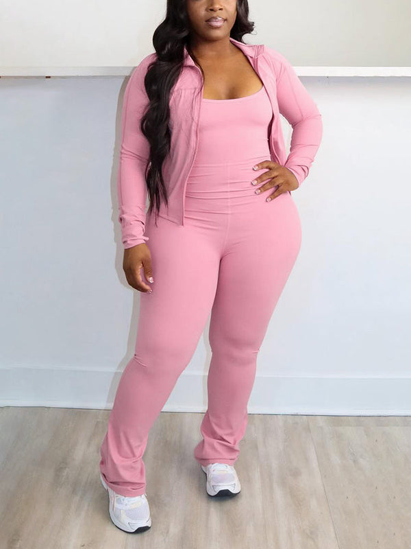 Athleisure Jacket  Jumpsuit Set